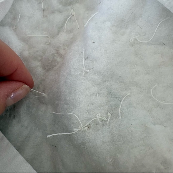 Handmade Quilted Cross Stitch Embroidered Butterfly & Floral Cotton Pillow Sham - Picture 12 of 15